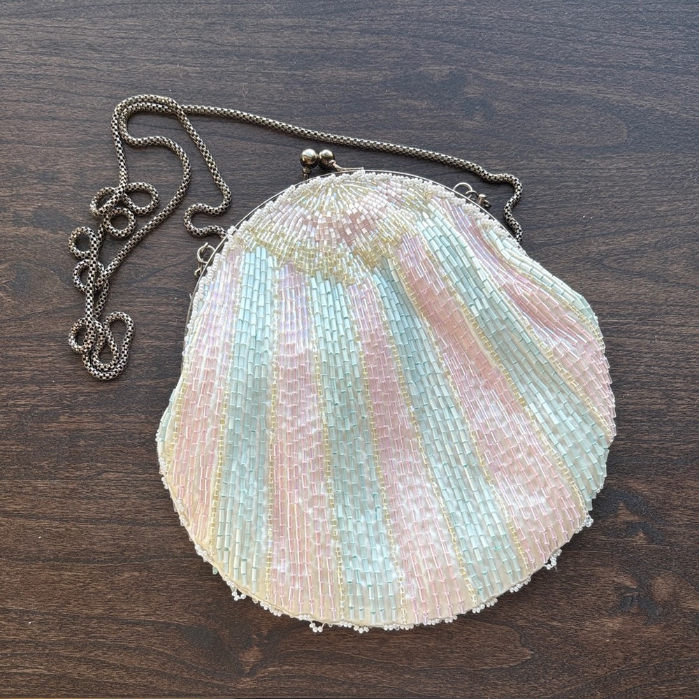 Vintage Elegant Beaded Evening Bag Clutch Purse